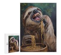 500 PCS Jigsaw Puzzles for Adults Jigsaw Hilarious Sloth Eating Adult Puzzles Anti-Stress Toys Difficult Hard Challenging Game Gifts 500 PCS