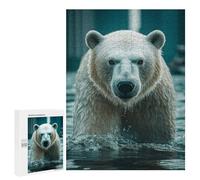 500 PCS Jigsaw Puzzles for Adults Jigsaw Majestic Polar Bear Adult Jigsaw Brain Teaser Game Hand Speed Race Challenging Game Gifts 500 PCS