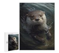 500 PCS Jigsaw Puzzles for Adults Jigsaw Otter Animal Adult Jigsaw Puzzle Anti-Stress Toys Staycation Kill Time Fun at Home Activities, 500 PCS