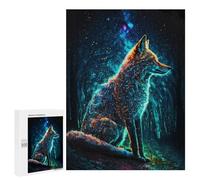 500 PCS Jigsaw Puzzles for Adults Jigsaw Paint The Fox In Forest Adult Jigsaw Puzzle Anti-Stress Toys Staycation Kill Time Fun at Home Activities, 500 PCS