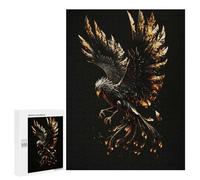 500 PCS Jigsaw Puzzles for Adults Jigsaw Phoenix Black Gold Adult Puzzles Relaxing Games Enhance Memory Christmas Birthday Gifts 500 PCS