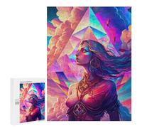 500 PCS Jigsaw Puzzles for Adults Jigsaw Rainbow Geometry Goddess 2 Adult Puzzles Relaxing Games Enhance Memory Christmas Birthday Gifts 500 PCS