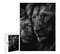 500 PCS Jigsaw Puzzles for Adults Jigsaw Two Cuddling Lions Adult Jigsaw Brain Teaser Game Hand Speed Race Challenging Game Gifts 500 PCS