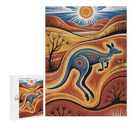 500 PCS Jigsaw Puzzles for Adults Kangaroo in Australian Outback Illustration Puzzle for Adults Anti-Stress Toys A Work of Art Difficult And Challenge 500 PCS