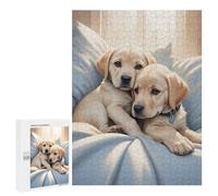 500 PCS Jigsaw Puzzles for Adults Labrador Puppies Jigsaw for Adults Relax Games Hand Speed Race for Is Ideal As A Gift 500 PCS