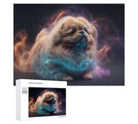 500 PCS Jigsaw Puzzles for Adults Magical Cosmic Pomeranian Jigsaw for Adults Family Games Presents for Women Parent-child Interaction 500 PCS