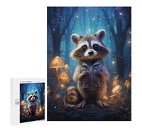 500 PCS Jigsaw Puzzles for Adults Magical Forest Raccoon Adventure Teenagers Puzzles Hands-on Game Improve Memory Parent-child Interaction 500 PCS