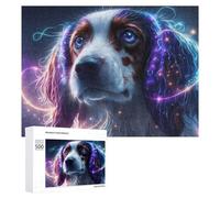 500 PCS Jigsaw Puzzles for Adults Magical Illuminated Dog Portrait Teenagers Puzzles Hands-on Game Improve Memory Parent-child Interaction 500 PCS