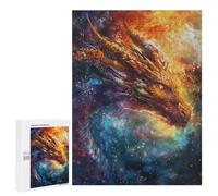 500 PCS Jigsaw Puzzles for Adults Majestic Dragon Blaze Jigsaw for Adults Brain Teaser Game Birthday Present Difficult And Challenge 500 PCS