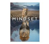 500 PCS Jigsaw Puzzles for Adults Mindset Is Everything Lion Teenagers Puzzles DIY Toys Difficult Challenge Birthday And Unique Gifts 500 PCS