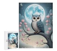 500 PCS Jigsaw Puzzles for Adults Moonlit Owl Serenity Jigsaw for Adults Family Games Presents for Women Parent-child Interaction 500 PCS