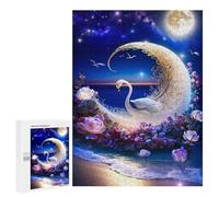 500 PCS Jigsaw Puzzles for Adults Moonlit Swan Serenity Jigsaw for Adults Relax Games For Family Fun for Is Ideal As A Gift 500 PCS