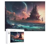 500 PCS Jigsaw Puzzles for Adults Mystical Island with Sailing Ship Jigsaw for Adults Relax Games For Family Fun for Is Ideal As A Gift 500 PCS