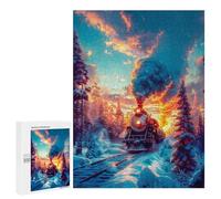 500 PCS Jigsaw Puzzles for Adults Old Train on The Tracks Jigsaw for Adults Relax Games Hand Speed Race for Is Ideal As A Gift 500 PCS