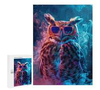 500 PCS Jigsaw Puzzles for Adults Owl In Colorful Paint Jigsaw for Adults Brain Teaser Game Birthday Present Difficult And Challenge 500 PCS