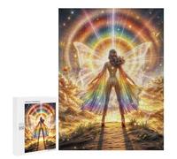 500 PCS Jigsaw Puzzles for Adults Radiant Rainbow Goddess Jigsaw for Adults Brain Teaser Game Birthday Present Difficult And Challenge 500 PCS