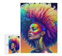 500 PCS Jigsaw Puzzles for Adults Rainbow Afro Goddess 1 Jigsaw for Adults Relax Games Hand Speed Race for Is Ideal As A Gift 500 PCS
