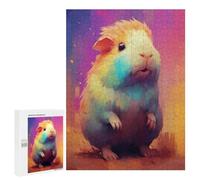 500 PCS Jigsaw Puzzles for Adults Rainbow Guinea Pig Artwork Jigsaw for Adults Brain Teaser Game Birthday Present Difficult And Challenge 500 PCS
