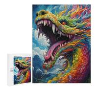 500 PCS Jigsaw Puzzles for Adults Rainbow Serpent in Flight Jigsaw for Adults Family Games Presents for Women Parent-child Interaction 500 PCS