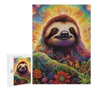 500 PCS Jigsaw Puzzles for Adults Rainbow Sloth in Fantasy Land Jigsaw for Adults Relax Games For Family Fun for Is Ideal As A Gift 500 PCS