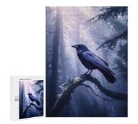 500 PCS Jigsaw Puzzles for Adults Raven Crow in Misty Forest Adult Puzzles Toy Wall Decor But Fun And Humorous Parent-child Interaction 500 PCS