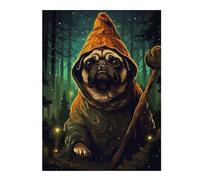 500 PCS Jigsaw Puzzles for Adults Retro Pixel Art Pug Wizard Adult Jigsaw Puzzle Brain Teaser Game Difficult Challenge Difficult And Challenge 500 PCS