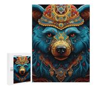 500 PCS Jigsaw Puzzles for Adults Royal Bear Portrait Teenagers Puzzles Hands-on Game Improve Memory Parent-child Interaction 500 PCS