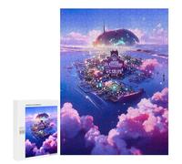 500 PCS Jigsaw Puzzles for Adults Sky City A Futuristic Vision Teenagers Puzzles Hands-on Game Improve Memory Parent-child Interaction 500 PCS