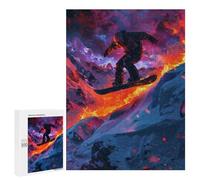 500 PCS Jigsaw Puzzles for Adults Snowboarder In A Mountain Jigsaw for Adults Brain Teaser Game Birthday Present Difficult And Challenge 500 PCS