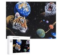 500 PCS Jigsaw Puzzles for Adults Space Tiger Planet Artwork Jigsaw for Adults Relax Games For Family Fun for Is Ideal As A Gift 500 PCS