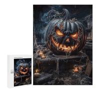 500 PCS Jigsaw Puzzles for Adults Spooky Halloween Pumpkin Jigsaw for Adults Relax Games Hand Speed Race for Is Ideal As A Gift 500 PCS