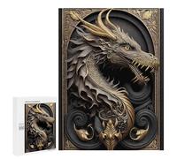 500 PCS Jigsaw Puzzles for Adults Supreme Golden Dragon Puzzle for Adults DIY Toys Precision Cutting Unique Gifts for Birthday And Christmas 500 PCS