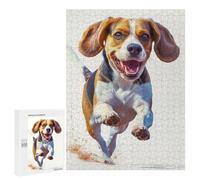 500 PCS Jigsaw Puzzles for Adults Teenagerss Beagle Running Jigsaw Hands-on Game Hand Speed Race Unique Gifts for Birthday And Christmas 500 PCS