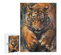 500 PCS Jigsaw Puzzles for Adults Teenagerss Bengal Tiger Mysterious Jigsaw Hands-on Game Hand Speed Race Unique Gifts for Birthday And Christmas 500 PCS