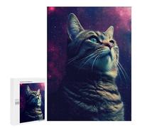 500 PCS Jigsaw Puzzles for Adults Teenagerss Cat Night Galaxy Adult Jigsaw Relax Games Improve Memory Unique Gifts for Birthday And Christmas 500 PCS