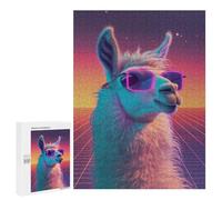500 PCS Jigsaw Puzzles for Adults Teenagerss Disco Party Retro Llama Jigsaw Hands-on Game Hand Speed Race Unique Gifts for Birthday And Christmas 500 PCS