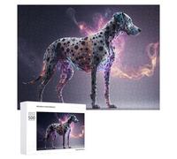 500 PCS Jigsaw Puzzles for Adults Teenagerss Enchanted Dalmatian A Mystical Portrait -1 Puzzles for Adults Hands-on Game Precision Cutting Parent-child Interaction 500 PCS