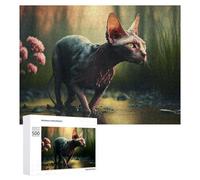 500 PCS Jigsaw Puzzles for Adults Teenagerss Enchanted Forest Sphynx Cat Puzzles for Adults Hands-on Game Precision Cutting Parent-child Interaction 500 PCS