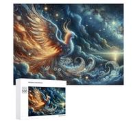 500 PCS Jigsaw Puzzles for Adults Teenagerss Fantasy Phoenix Sky Artwork Puzzles for Adults Hands-on Game Precision Cutting Parent-child Interaction 500 PCS
