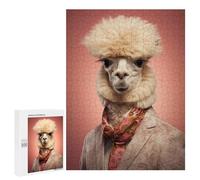 500 PCS Jigsaw Puzzles for Adults Teenagerss Funny Alpaca Animal Jigsaw Hands-on Game Hand Speed Race Unique Gifts for Birthday And Christmas 500 PCS