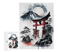 500 PCS Jigsaw Puzzles for Adults Teenagerss Japanese Abstarct Ink Jigsaw Puzzle Toy Wall Decor Wall Art Birthday And Unique Gifts 500 PCS