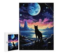 500 PCS Jigsaw Puzzles for Adults Teenagerss Lone Wolf Fantasy Sunset Jigsaw Puzzle Toy Wall Decor Wall Art Birthday And Unique Gifts 500 PCS