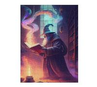 500 PCS Jigsaw Puzzles for Adults Teenagerss Magician Casting Spell in Library Puzzle for Adults Anti-Stress Toys Stress Reliever for Is Ideal As A Gift 500 PCS