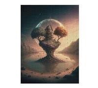 500 PCS Jigsaw Puzzles for Adults Teenagerss Moonlit Treehouse Fantasy Jigsaw Puzzle DIY Toys Perfect Decoration Parent-child Interaction 500 PCS