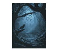500 PCS Jigsaw Puzzles for Adults Teenagerss Mystic Forest Path with Pentagram Puzzle for Adults Anti-Stress Toys Stress Reliever for Is Ideal As A Gift 500 PCS