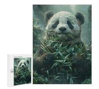 500 PCS Jigsaw Puzzles for Adults Teenagerss Panda Bear Eating Bamboo Jigsaw Puzzle Toy Wall Decor Wall Art Birthday And Unique Gifts 500 PCS