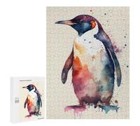 500 PCS Jigsaw Puzzles for Adults Teenagerss Penguin Watercolor Animal Jigsaw Puzzle Toy Wall Decor Wall Art Birthday And Unique Gifts 500 PCS