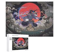 500 PCS Jigsaw Puzzles for Adults Teenagerss Samurai Vs. Demons Epic Battle Scene Puzzles for Adults Hands-on Game Precision Cutting Parent-child Interaction 500 PCS