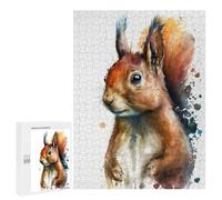 500 PCS Jigsaw Puzzles for Adults Teenagerss Squirrel in Watercolor Jigsaw Puzzle Toy Wall Decor Wall Art Birthday And Unique Gifts 500 PCS