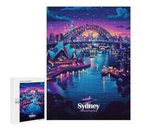 500 PCS Jigsaw Puzzles for Adults Teenagerss Sydney Harbour Night Jigsaw Puzzle Toy Wall Decor Wall Art Birthday And Unique Gifts 500 PCS